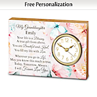 My Granddaughter, My Blessing Personalized Clock