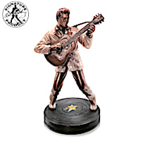 Elvis Presley Glittering Bronze-Toned Tribute Sculpture