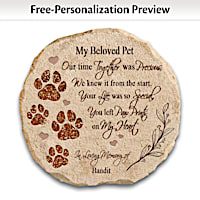 Beloved Pet Memories Personalized Garden Stone