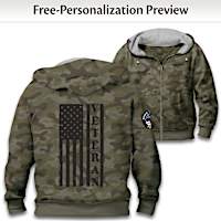 Proud Veteran Personalized Men's Hoodie