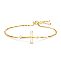 5-Diamond Golden Blessing Of Faith Bracelet