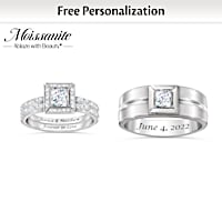 Forever Together Personalized Wedding Ring Set