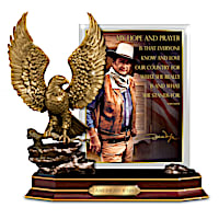 John Wayne "American Icon" Sculpture With Patriotic Quote