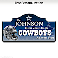 Dallas Cowboys Personalized Outdoor Welcome Sign