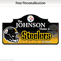 Pittsburgh Steelers Personalized Outdoor Welcome Sign