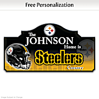 Pittsburgh Steelers Personalized Welcome Sign