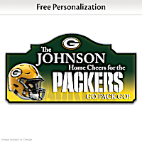 Green Bay Packers Personalized Welcome Sign