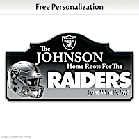 Las Vegas Raiders Personalized Outdoor Welcome Sign