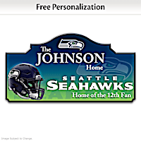 Seattle Seahawks Personalized Outdoor Welcome Sign