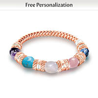 Genuine Gemstones True Beauty Within Customizable Bracelet