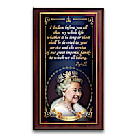 Queen Elizabeth II Remembrance Wooden Wall Plaque