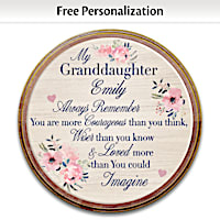 My Granddaughter, Always Remember Personalized Wall Decor