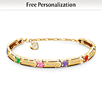 Family Colors My World With Love Personalized Bracelet