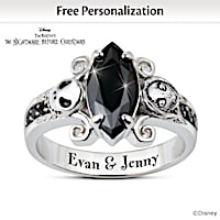 Genuine Black Spinel True Love Never Dies Personalized Ring