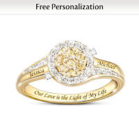Genuine Sunshine Diamond Light Of My Life Personalized Ring