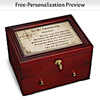 To My Grandson Personalized Keepsake Box