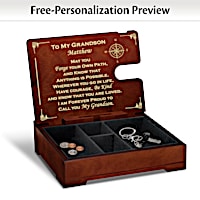 To My Grandson Personalized Keepsake Box