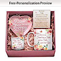 "My Sister, I Love You" 4-In-1 Personalized Gift Box Set