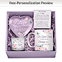 "My Friend, I Love You" 4-in-1 Personalized Gift Box Set