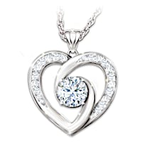 "A Mother's Love" 1-Carat White Topaz Pendant Necklace