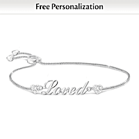 Diamond Personalized "Expression Of Love" Bolo Bracelet