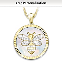 Bee-lieve In Yourself Personalized Pendant Necklace