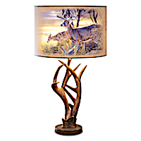 Al Agnew "Forest Majesty" Sculpted Deer Antler Lamp