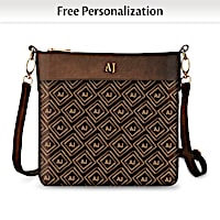 Personalized Faux Leather Handbag With Your Two Initials