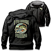 "Gone Fishing" Men's Full-Zip Hoodie