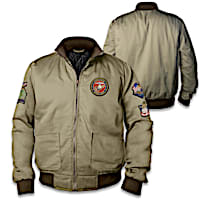 U.S. Marines Men's Twill Bomber Jacket With 4 Patches