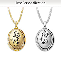 Locket Pendant Necklace Personalized With Your Cat's Name
