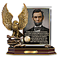 Abraham Lincoln Sculpture With Gettysburg Address Quote