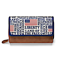 "All American" Patriotic Women's Trifold Wallet