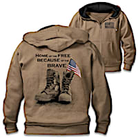Salute To The Brave Men's Hoodie