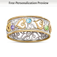 Birthstone Infinite Love Of Family Personalized Ring