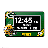 Green Bay Packers Easy Read Full Disclosure LED Clock