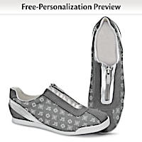 Personalized Gray Women's Shoes With Your Initials