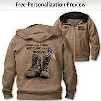 Salute To The Brave Personalized Men’s Hoodie