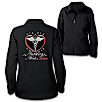 Nursing Is A Work Of Heart Women's Jacket