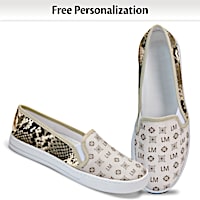 Faux Snakeskin Shoes With Your Initials In A Custom Pattern