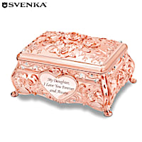 "Forever My Daughter" Rose Gold-Toned Music Box