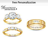 4.5-Carat Infinite Love Personalized Wedding Ring Set