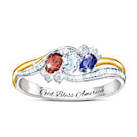 2.5-Carat American Pride Patriotic Ring