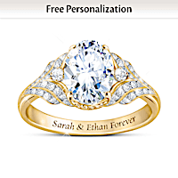 The One I Love Topaz And Diamond Personalized Ring