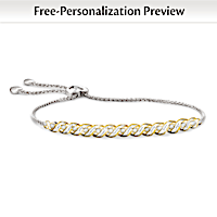 Diamond Granddaughter All That You Are Personalized Bracelet