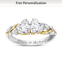2-Carat Genuine Topaz Growing In Love Personalized Ring