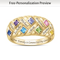 Golden Tapestry Of Love Personalized Ring