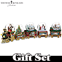 Thomas Kinkade Wonderland Express Snowglobe Set