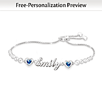 Daughter's Personalized Cultured Freshwater Pearl Bracelet