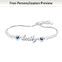 My Treasured Daughter Personalized Diamond Bracelet